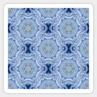 Digital Abstract Blue Pattern Sticker